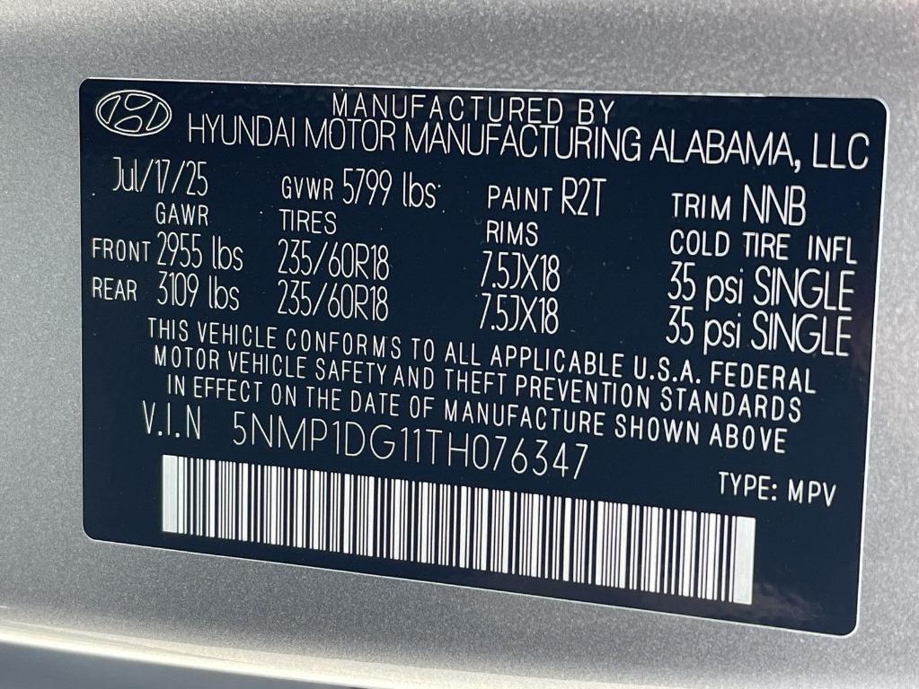 new 2026 Hyundai SANTA FE HEV car, priced at $39,299