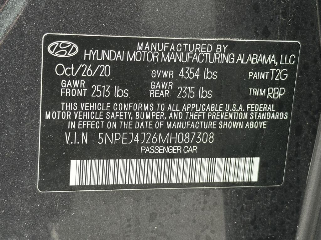 used 2021 Hyundai Sonata car, priced at $19,495