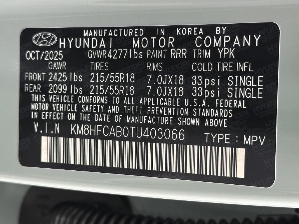 new 2026 Hyundai Kona car, priced at $28,275