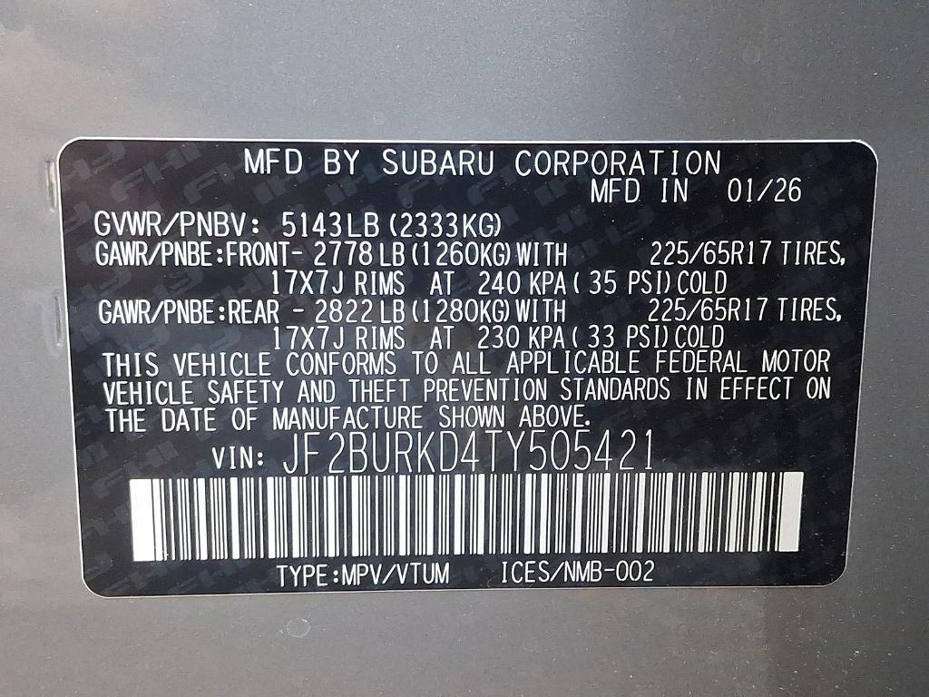 new 2026 Subaru Outback car, priced at $48,012