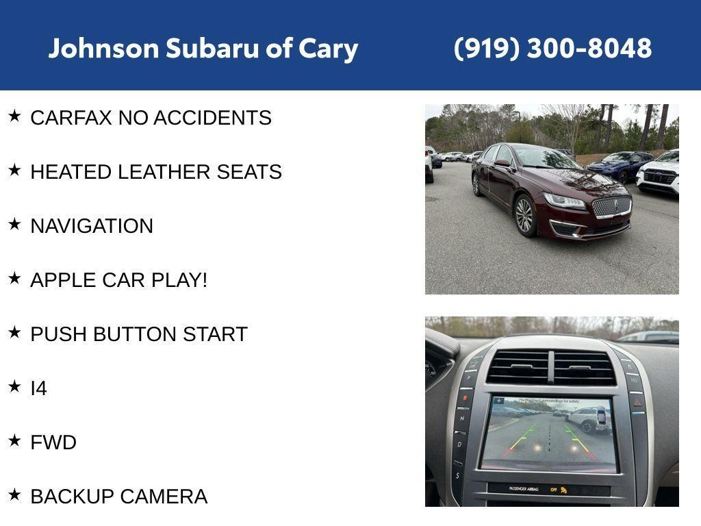 used 2018 Lincoln MKZ car, priced at $17,999