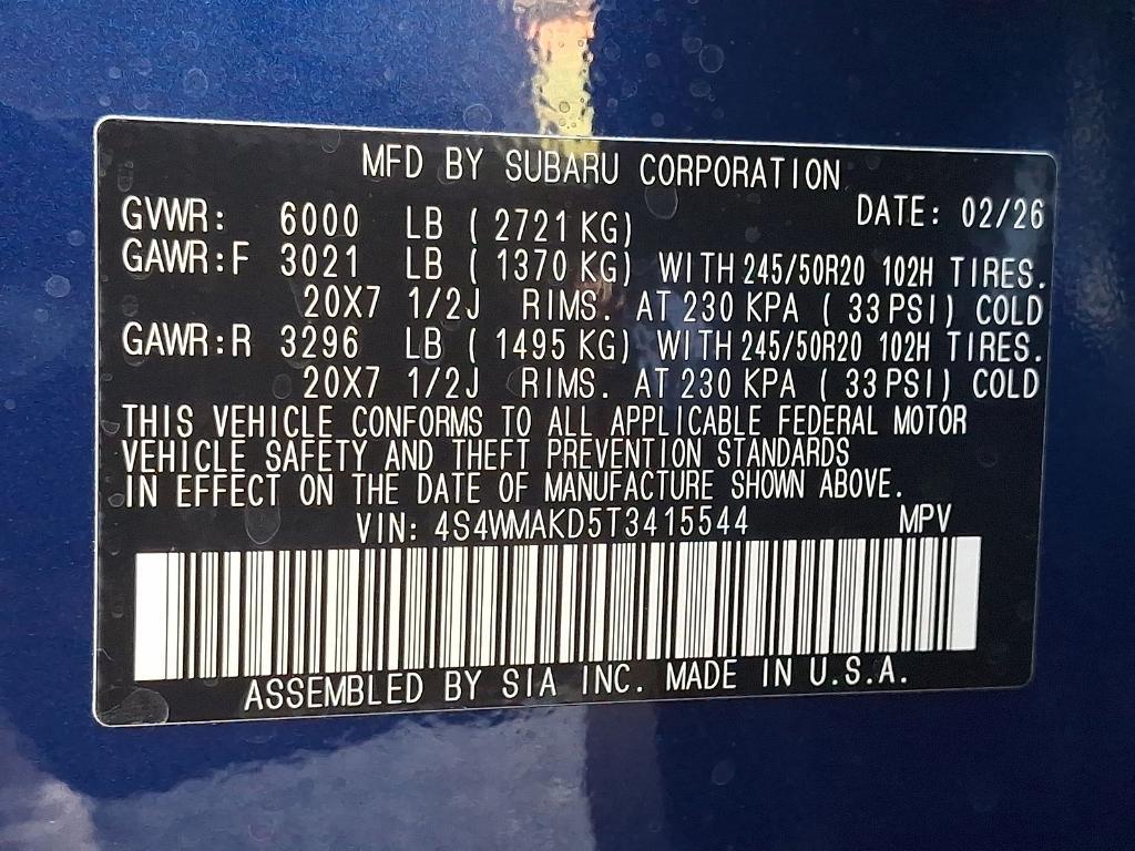 new 2026 Subaru Ascent car, priced at $53,642