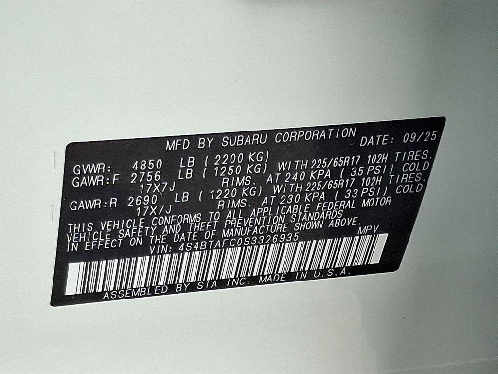 new 2025 Subaru Outback car, priced at $35,214