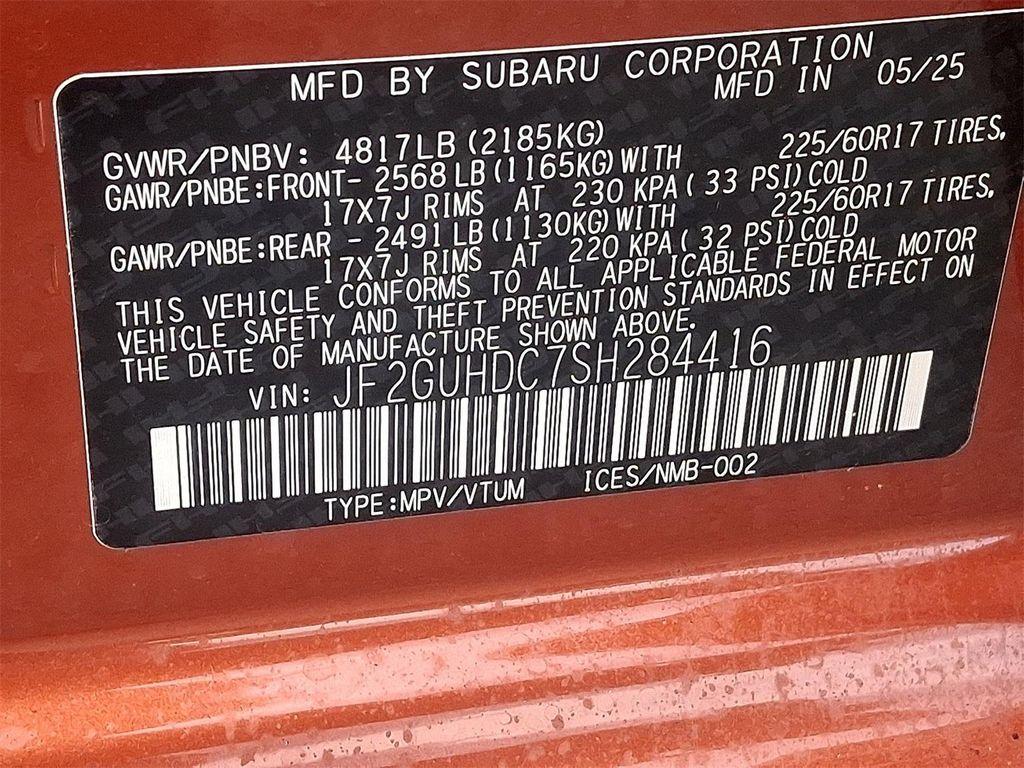 new 2025 Subaru Crosstrek car, priced at $31,042