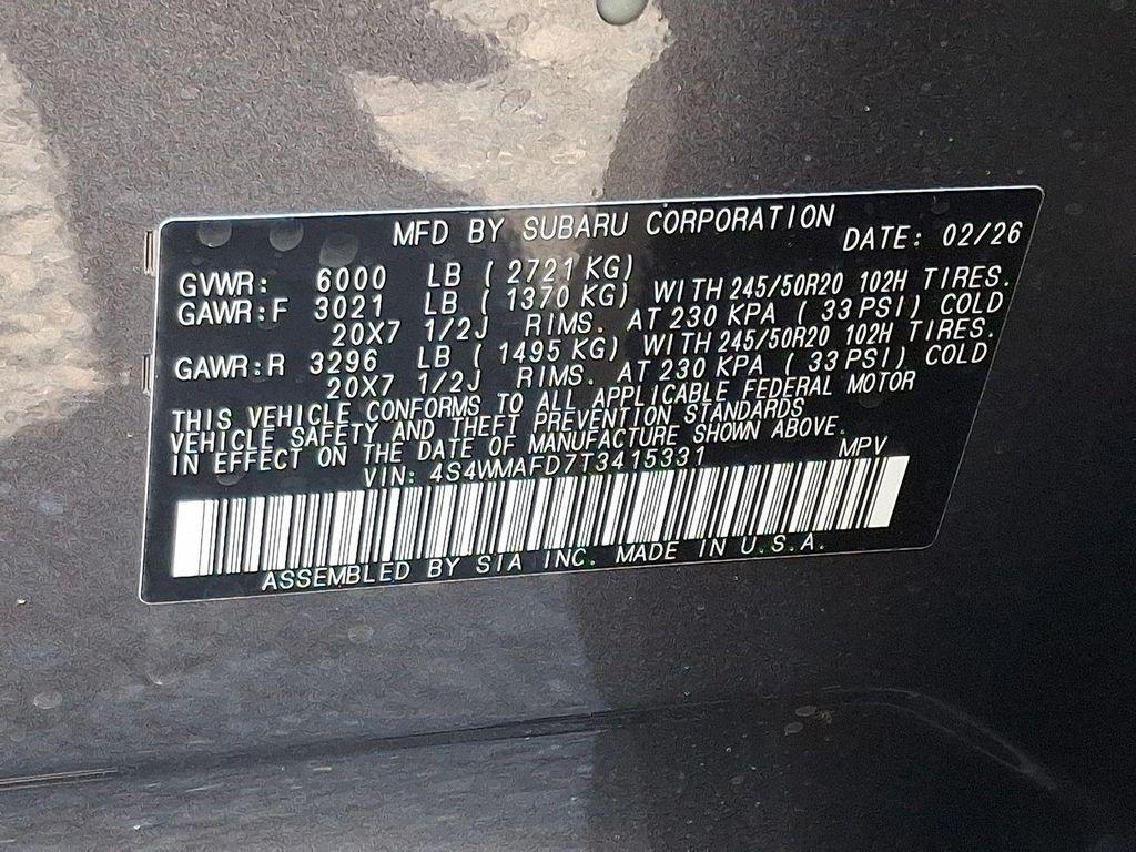 new 2026 Subaru Ascent car, priced at $48,519