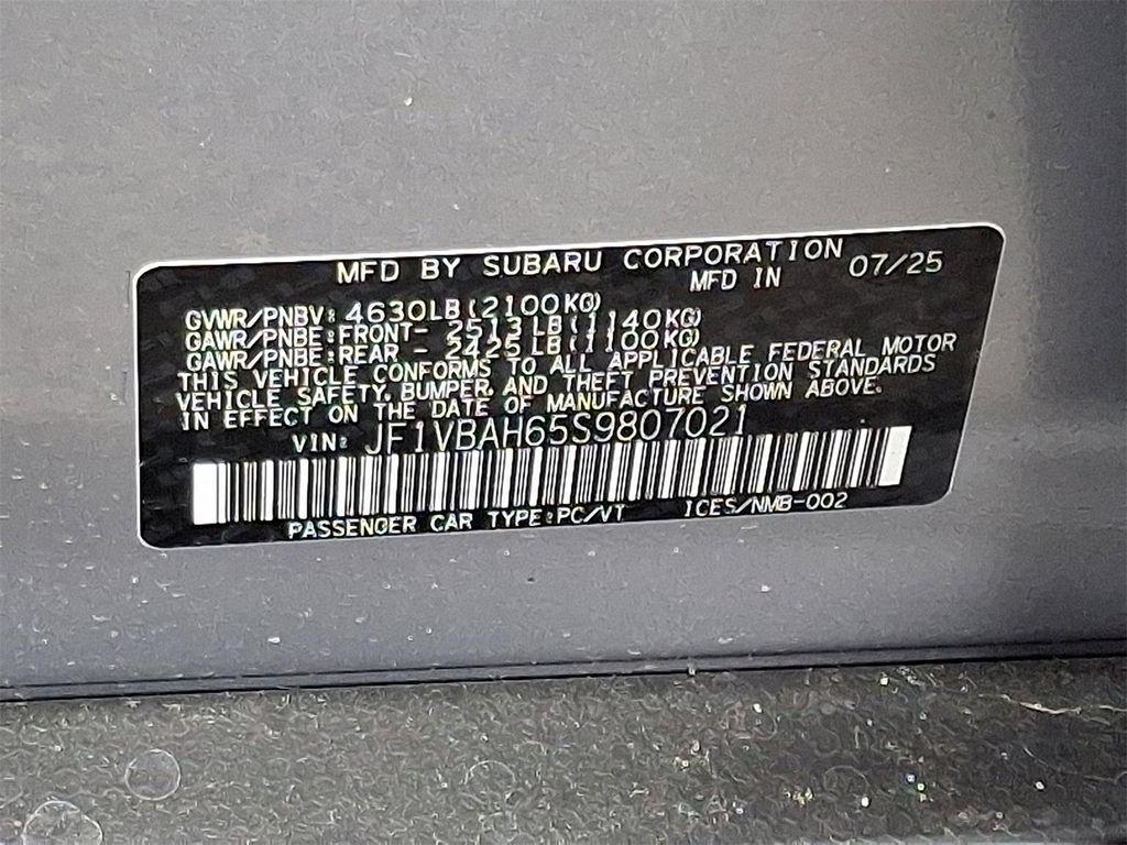 new 2025 Subaru WRX car, priced at $39,530