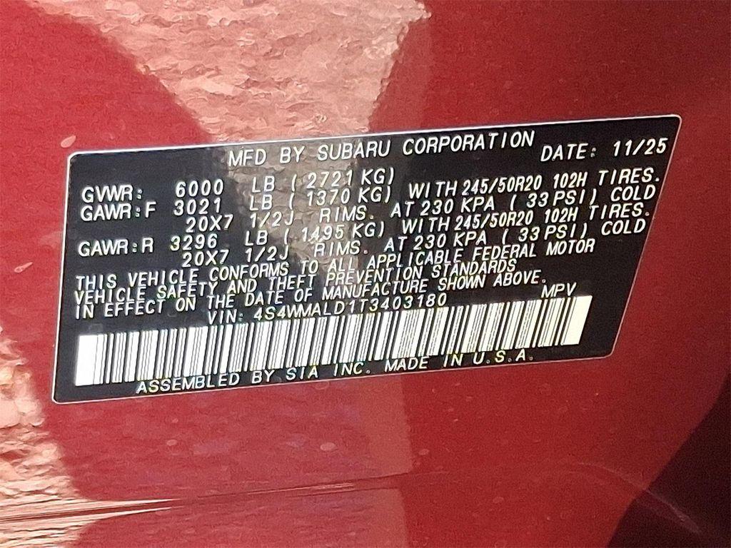 new 2026 Subaru Ascent car, priced at $53,262