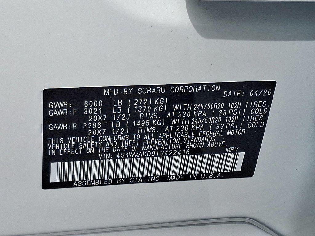 new 2026 Subaru Ascent car, priced at $51,674