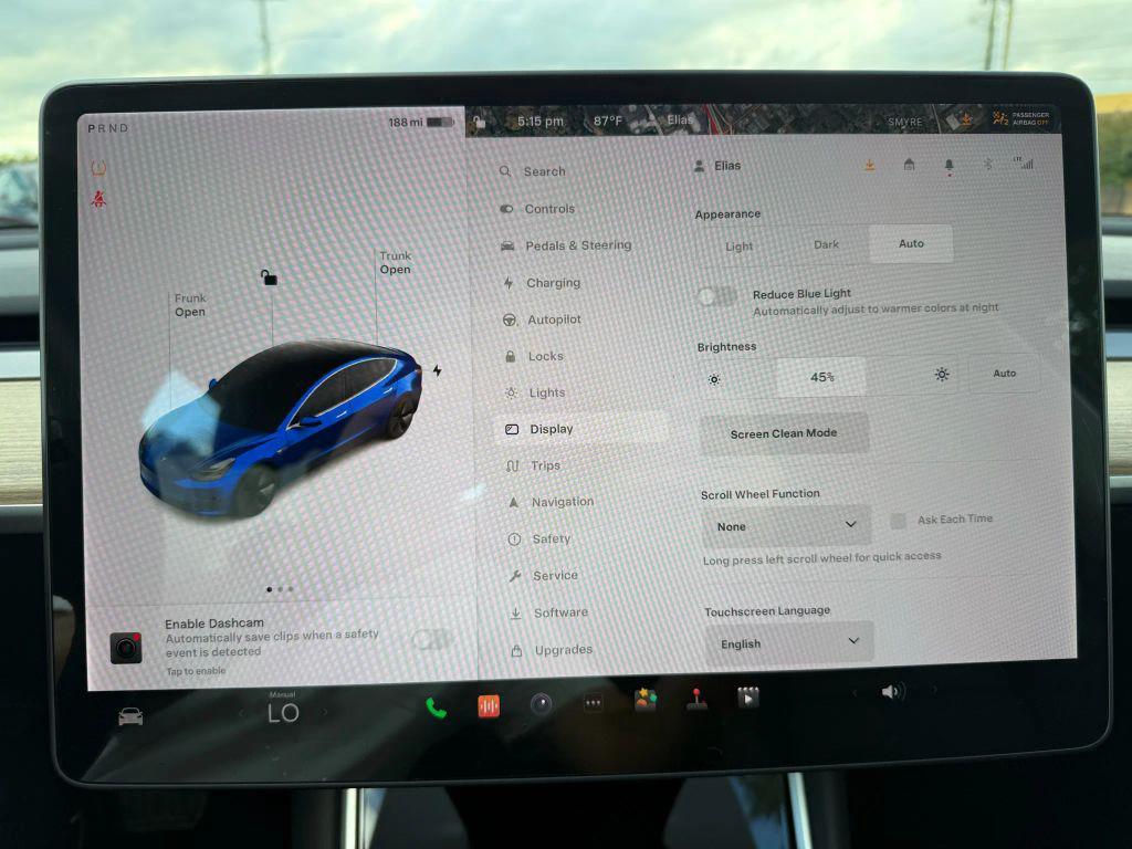 2018 Deep Blue Metallic Tesla Model 3