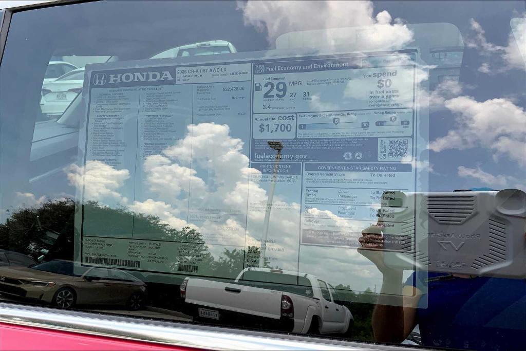 new 2026 Honda CR-V car, priced at $33,187