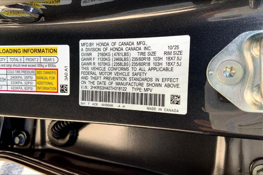 new 2026 Honda CR-V car, priced at $34,120