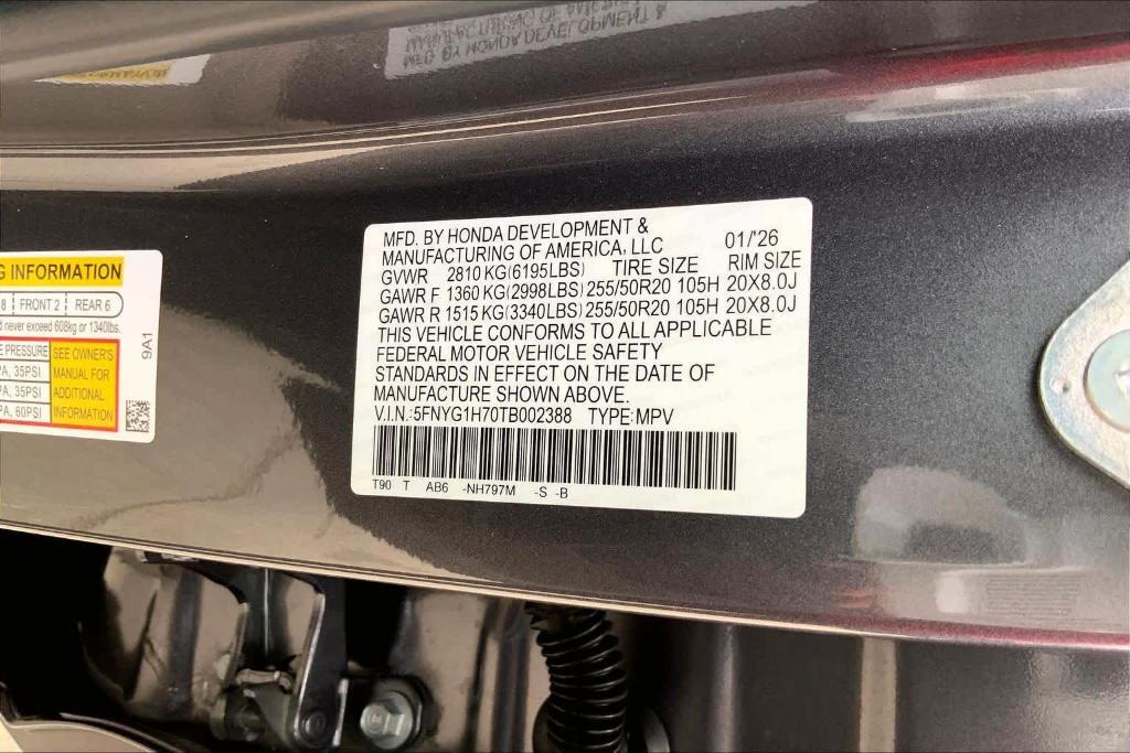 new 2026 Honda Pilot car, priced at $53,790