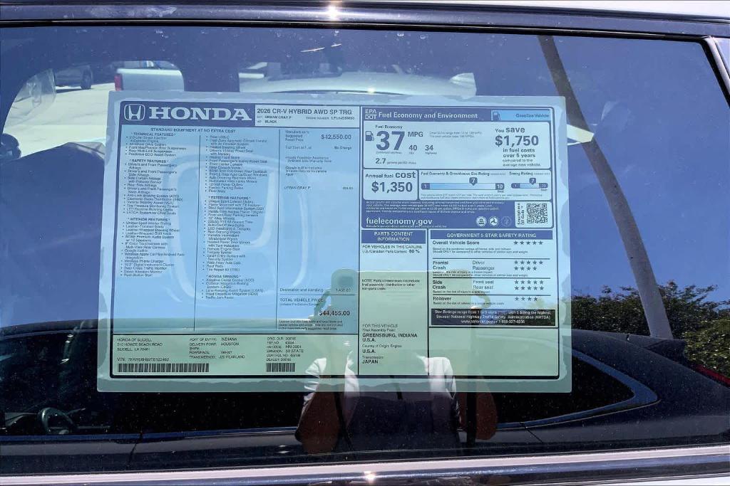 new 2026 Honda CR-V Hybrid car, priced at $41,803