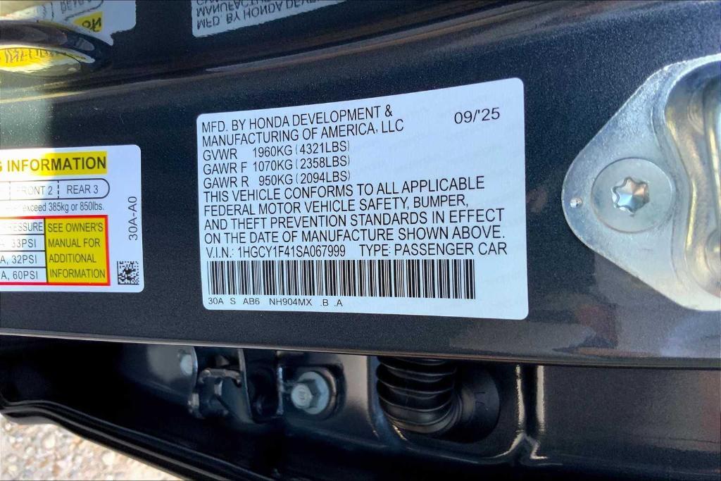 new 2025 Honda Accord car, priced at $30,318