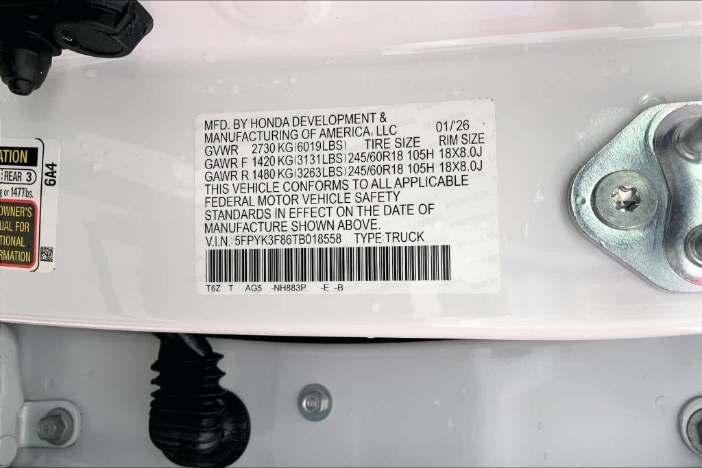 new 2026 Honda Ridgeline car, priced at $51,845