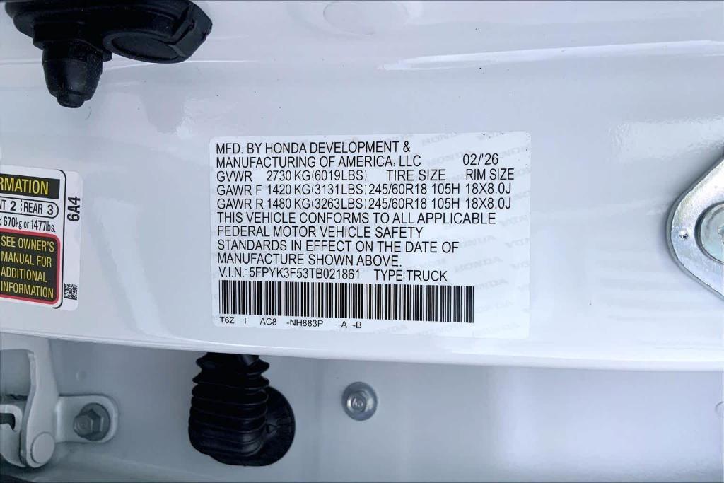 new 2026 Honda Ridgeline car, priced at $47,275