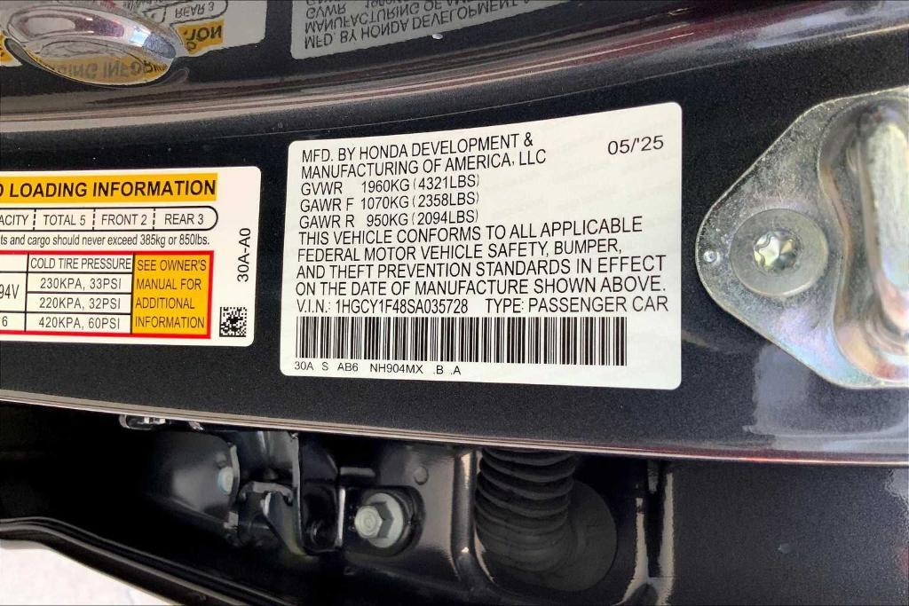 new 2025 Honda Accord car, priced at $30,273