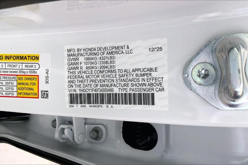 new 2026 Honda Accord car, priced at $31,890