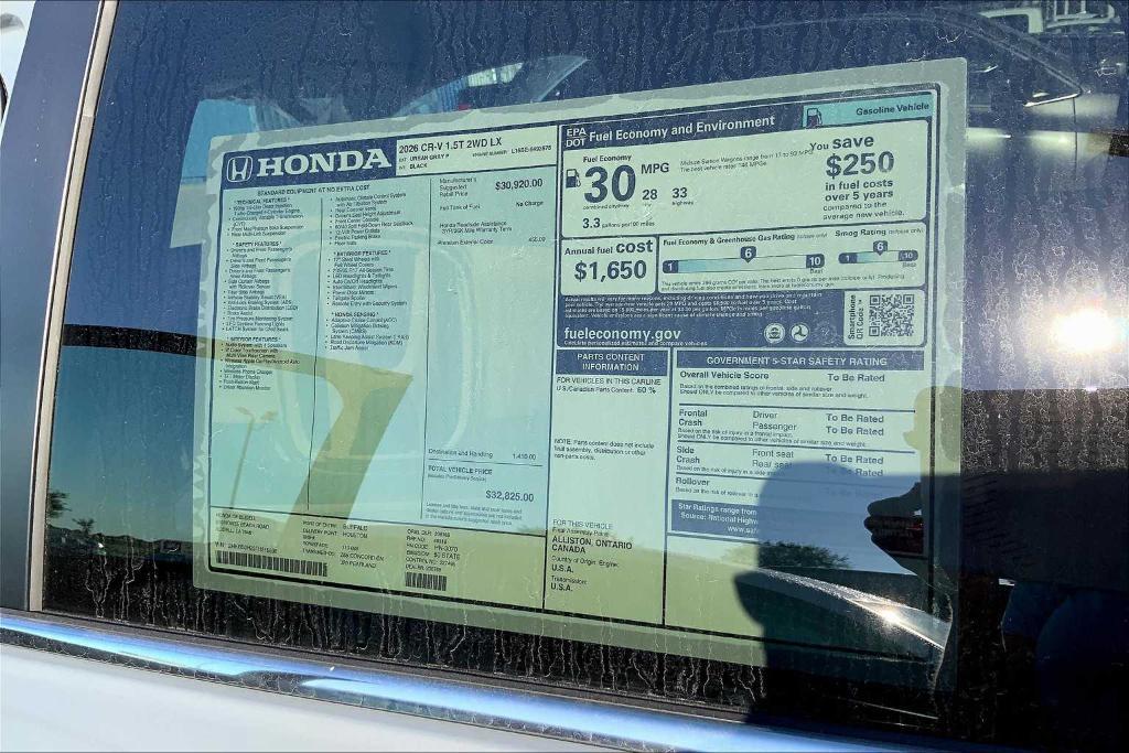 new 2026 Honda CR-V car, priced at $32,616