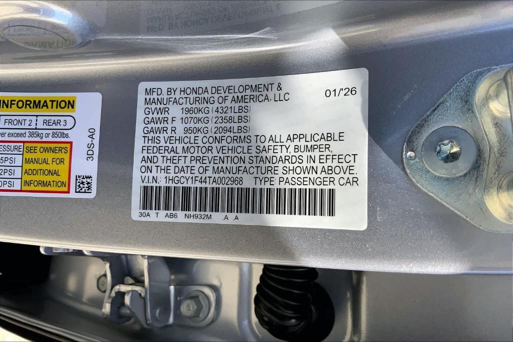 new 2026 Honda Accord car, priced at $31,890