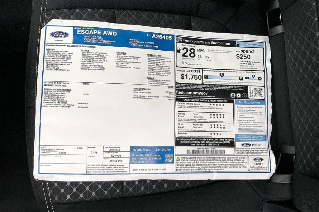 new 2026 Ford Escape car, priced at $27,897