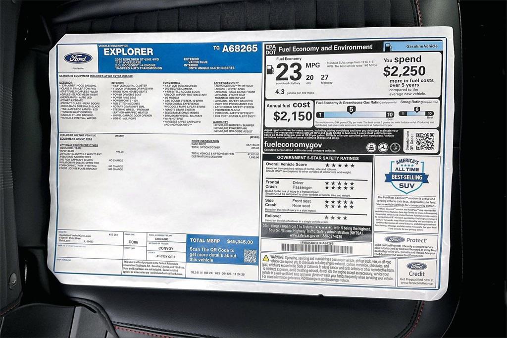 new 2026 Ford Explorer car, priced at $45,139