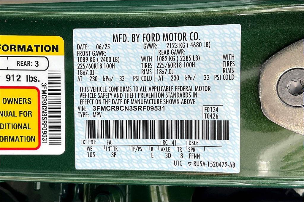 new 2025 Ford Bronco Sport car, priced at $36,539