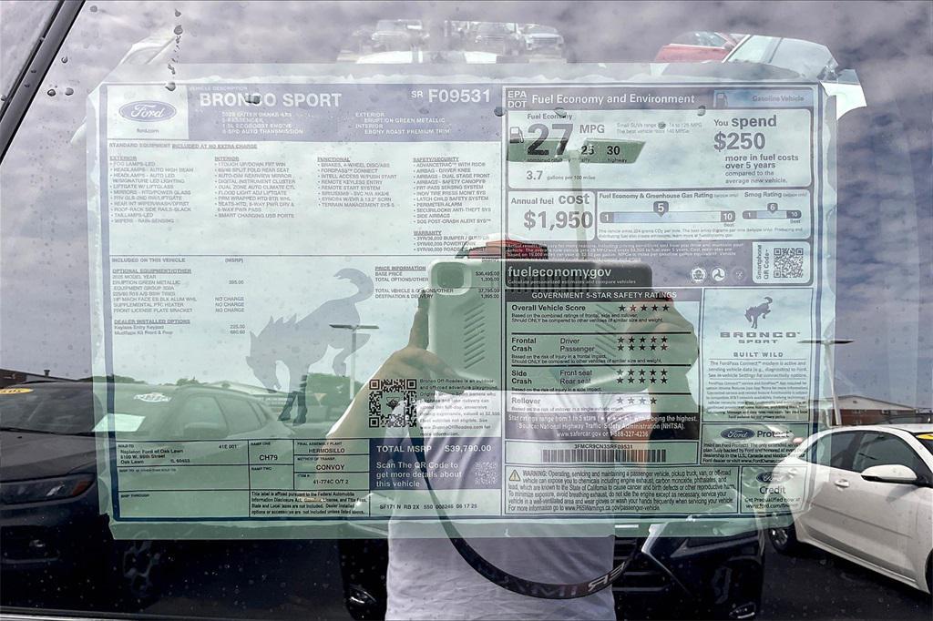 new 2025 Ford Bronco Sport car, priced at $36,539