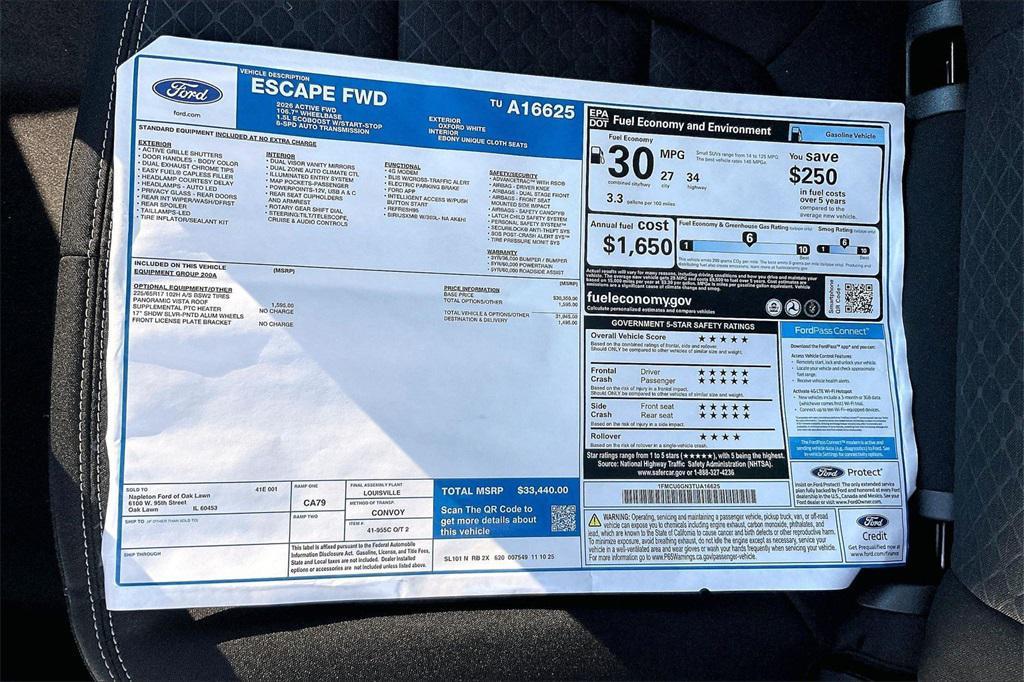 new 2026 Ford Escape car, priced at $27,771