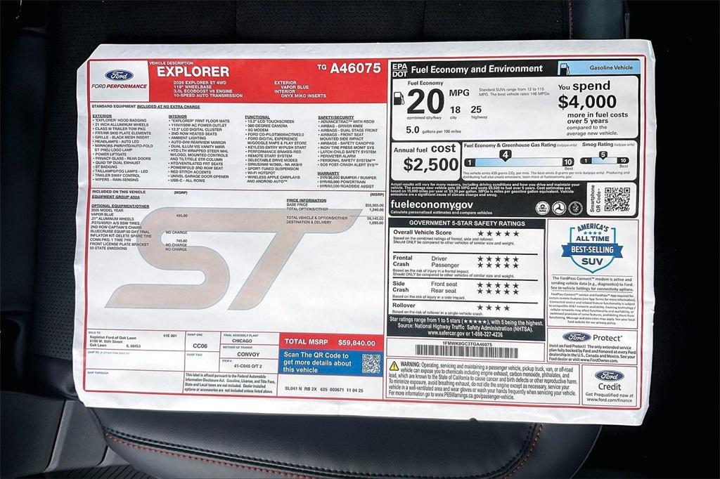 new 2026 Ford Explorer car, priced at $54,666