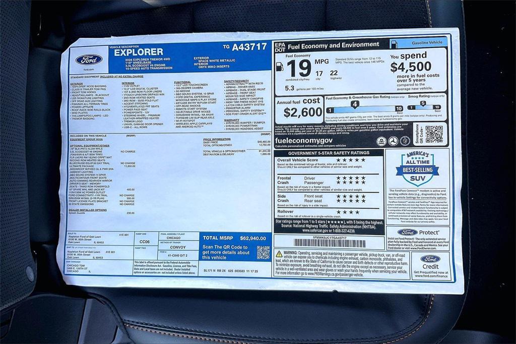 new 2026 Ford Explorer car, priced at $57,691