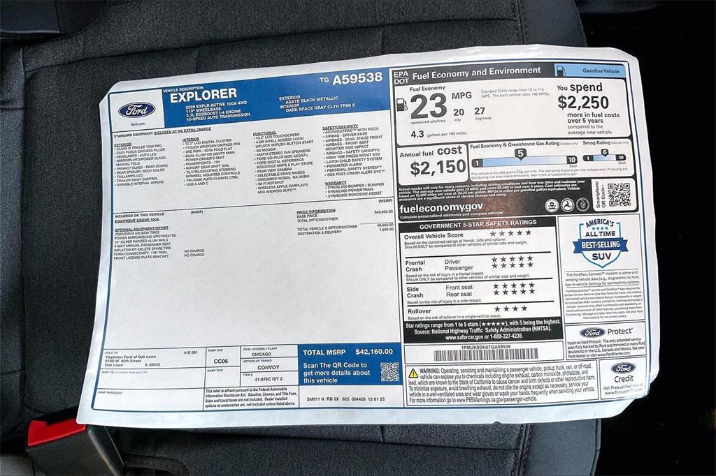 new 2026 Ford Explorer car, priced at $39,387