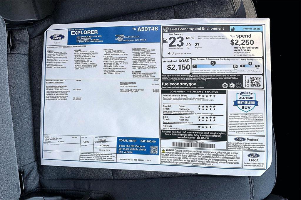 new 2026 Ford Explorer car, priced at $39,338