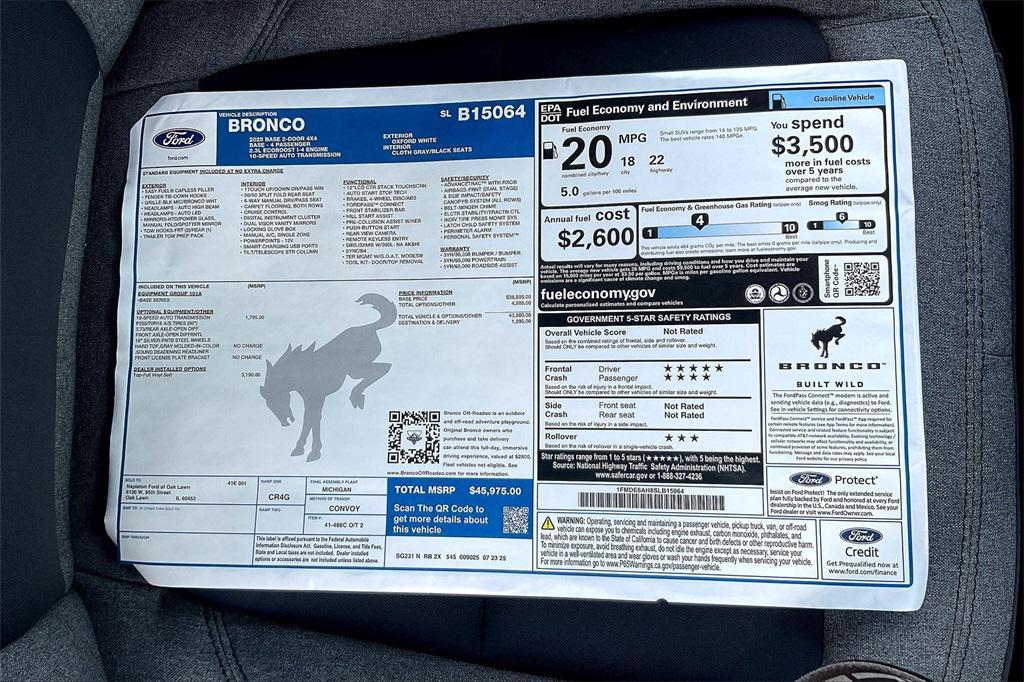 new 2025 Ford Bronco car, priced at $42,808