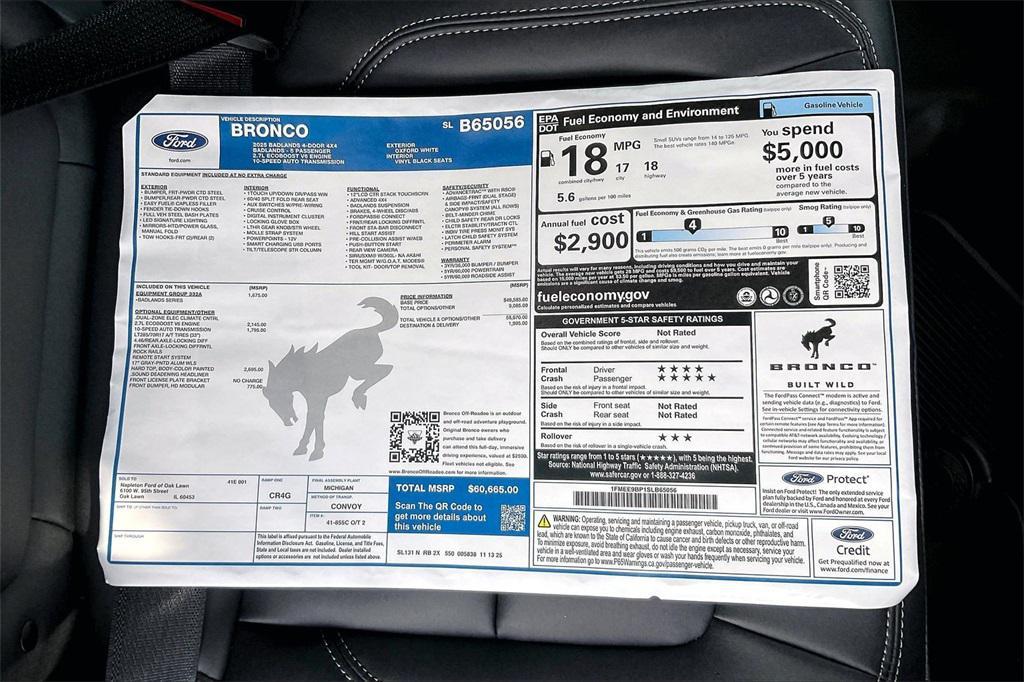 new 2025 Ford Bronco car, priced at $55,642