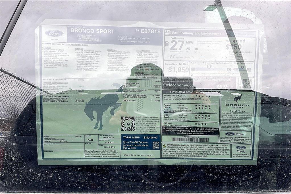 new 2025 Ford Bronco Sport car, priced at $33,299