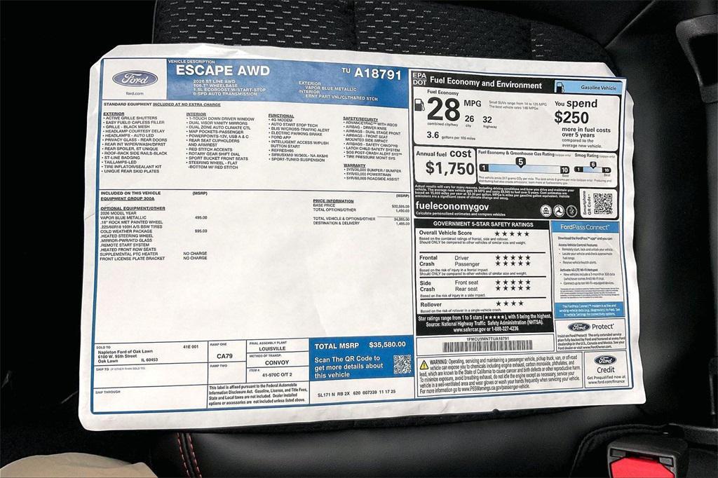 new 2026 Ford Escape car, priced at $29,147