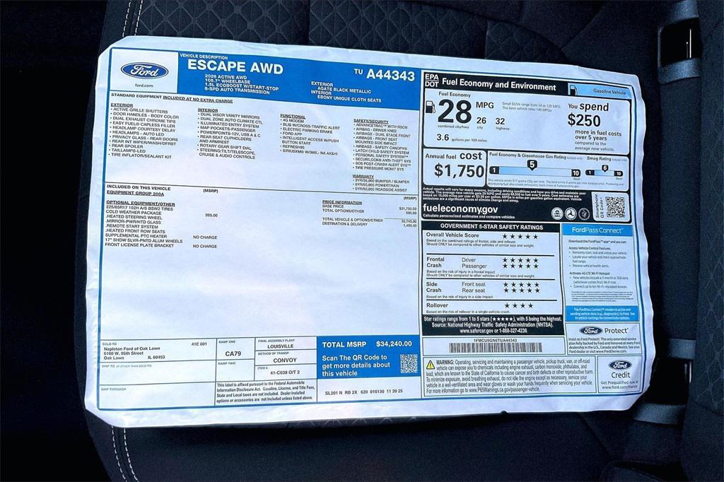 new 2026 Ford Escape car, priced at $27,897