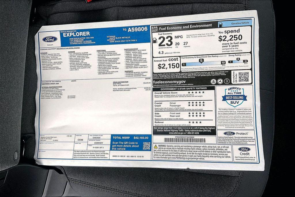 new 2026 Ford Explorer car, priced at $35,887