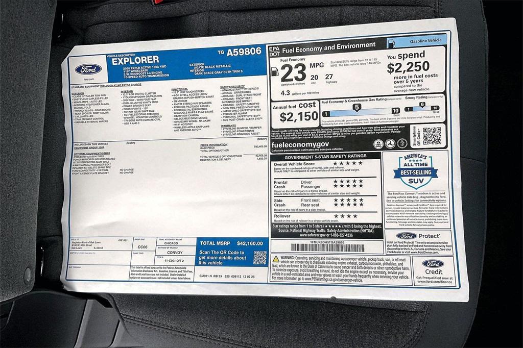 new 2026 Ford Explorer car, priced at $42,160