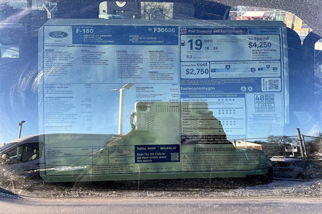 new 2025 Ford F-150 car, priced at $61,263