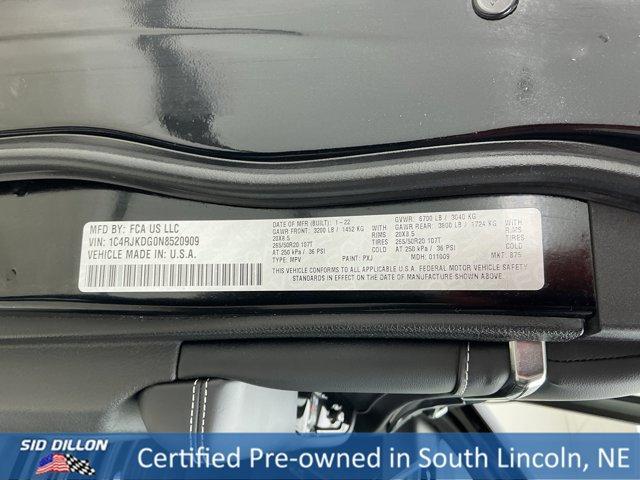 used 2022 Jeep Grand Cherokee L car, priced at $34,991