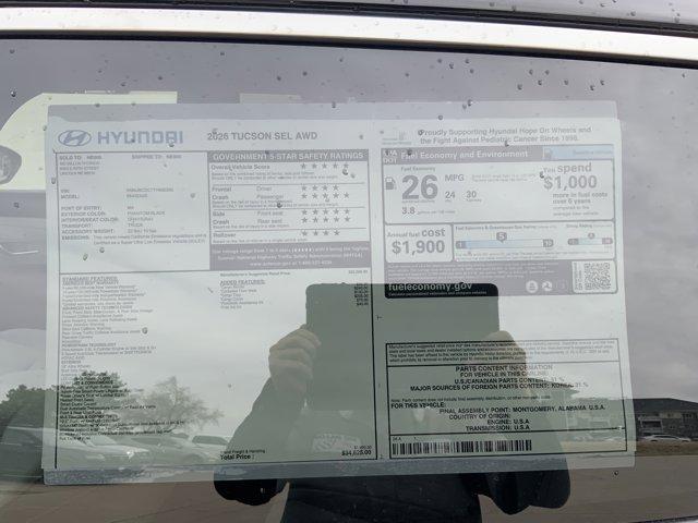 new 2026 Hyundai Tucson car, priced at $34,625