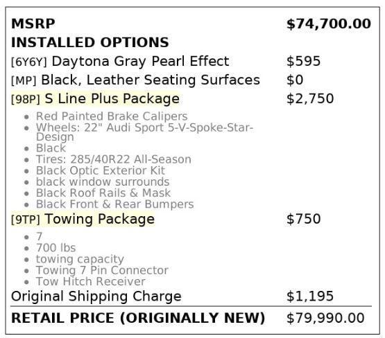 used 2022 Audi Q8 car, priced at $33,999