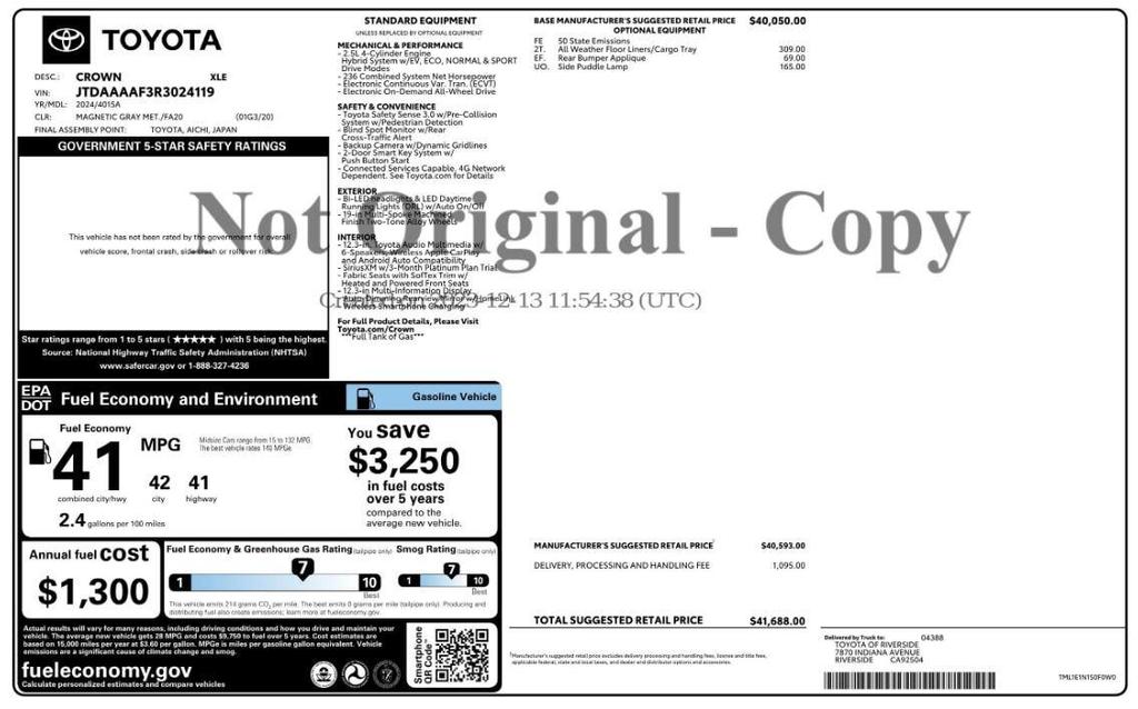 used 2024 Toyota Crown car, priced at $30,995