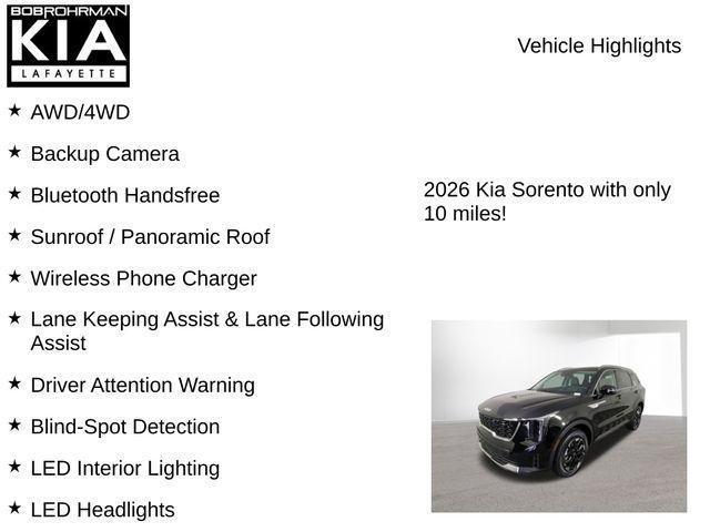 new 2026 Kia Sorento car, priced at $36,374
