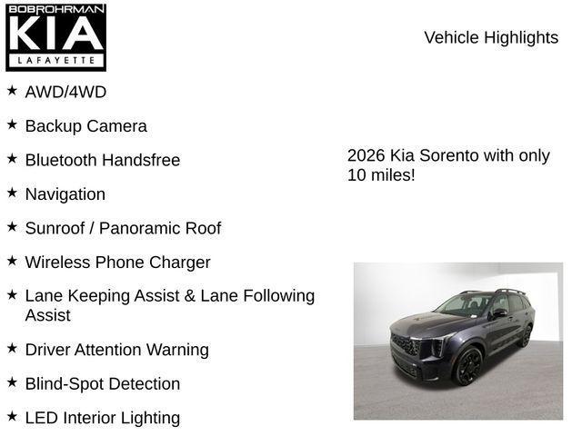 new 2026 Kia Sorento car, priced at $40,456