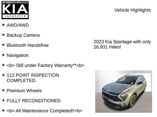used 2023 Kia Sportage car, priced at $26,910