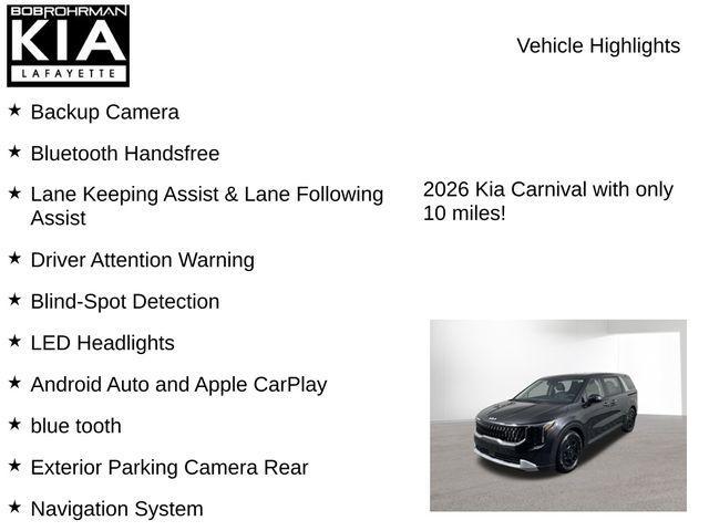 new 2026 Kia Carnival car, priced at $38,608