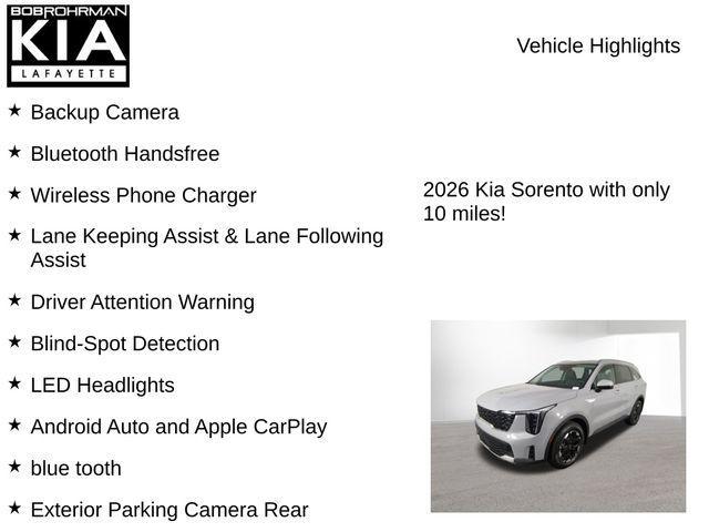 new 2026 Kia Sorento car, priced at $34,379